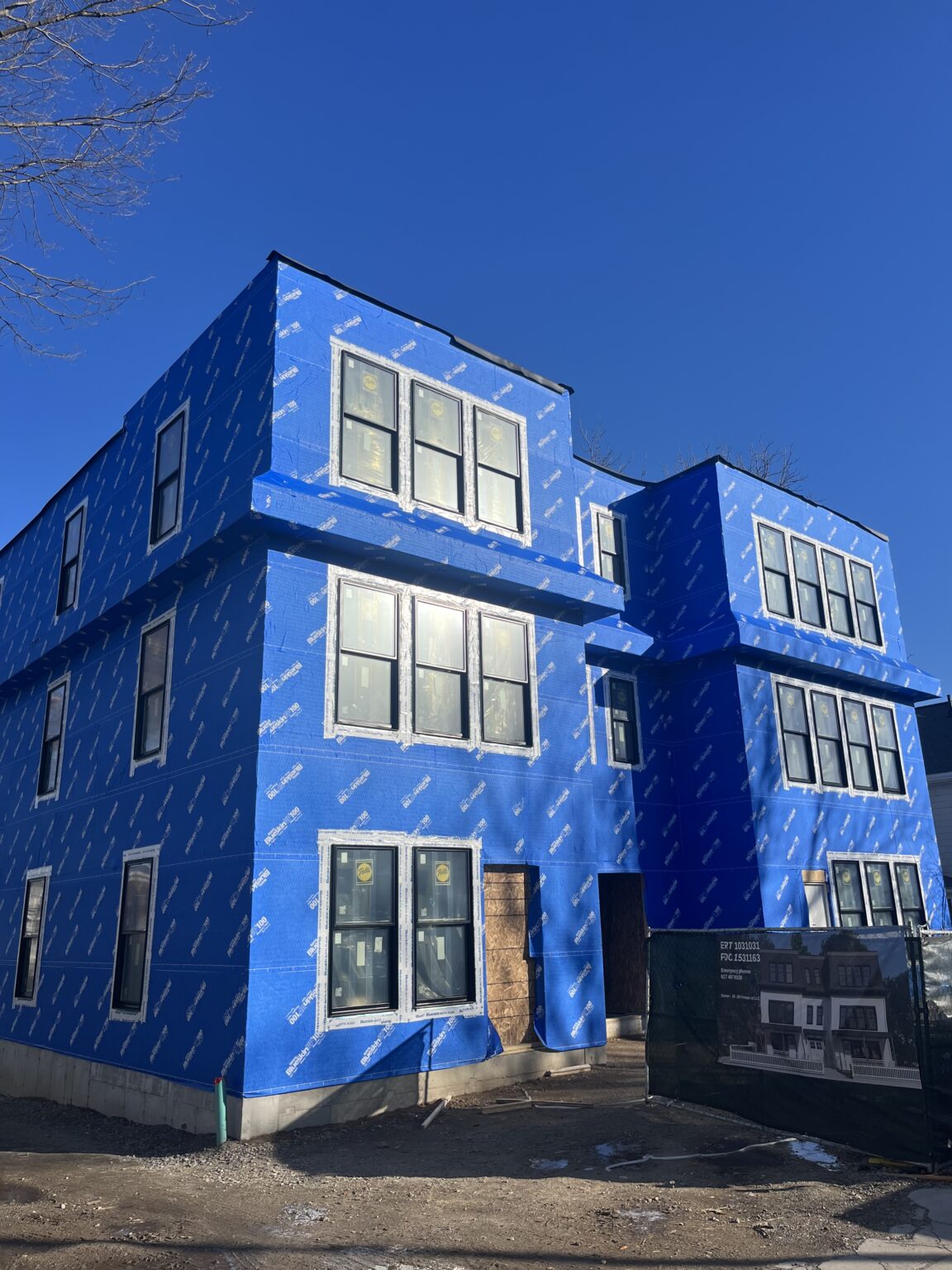 New Three-Story Building Consisting of 6 Residential Units